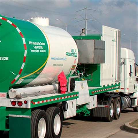 Air Products delivery vehicle