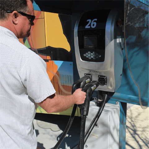 BYD e-bus recharging