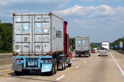 truck on the highway