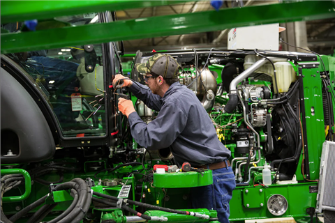 Deere worker