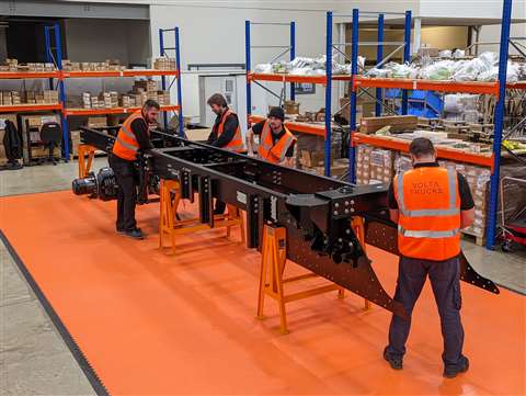 Chassis production of the Volta Zero