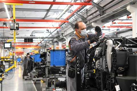 Assembly line for tractors at SDF plant