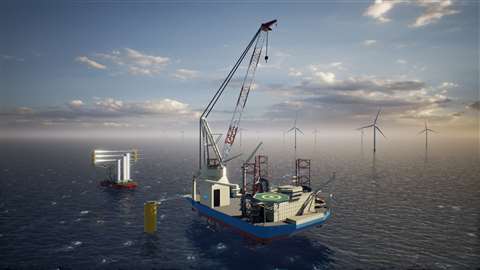 Wind installation vessel