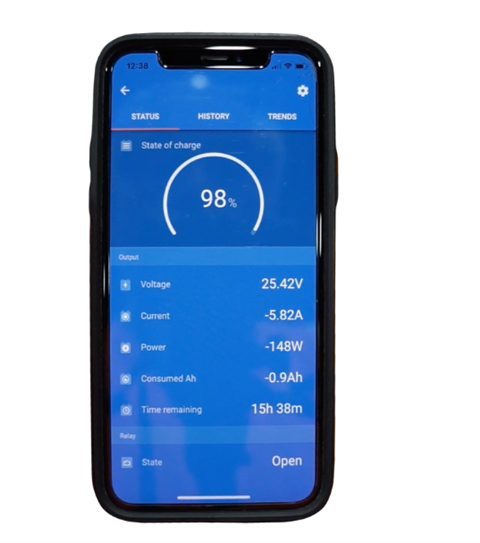 Battery charge monitoring app