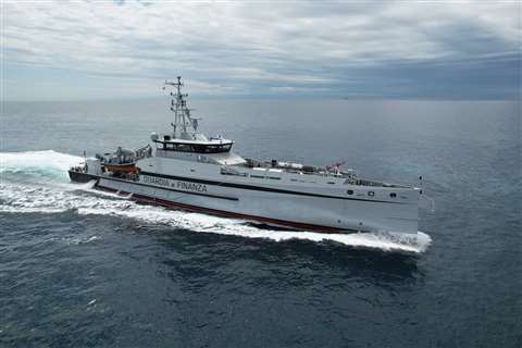 P.04 Osum offshore patrol vessel with a hybrid diesel-electric propulsion system