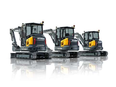 Hyundai A-series mini and midi excavators