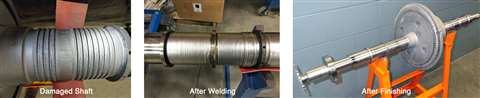 Figure 6. Shaft Damaged by Extensive Pitting